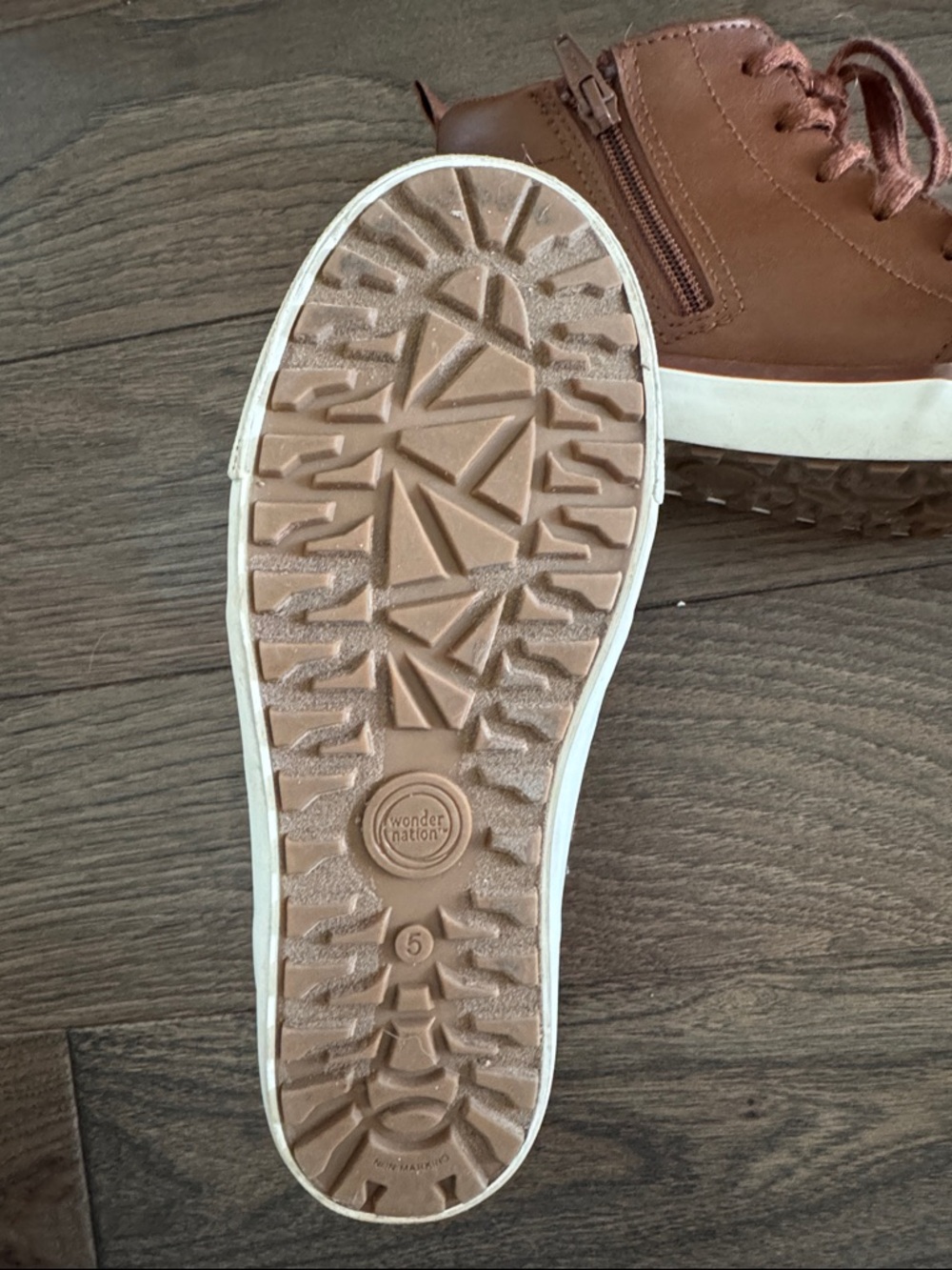 Boys Sneakers Boots in Brown - Picture 2 of 3